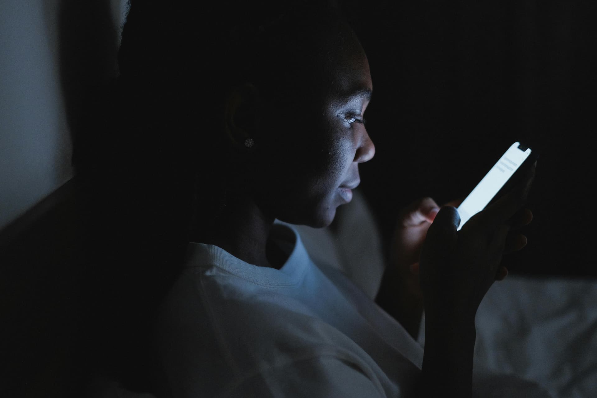 a lady with her phone